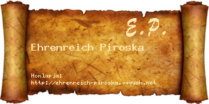 Ehrenreich Piroska névjegykártya